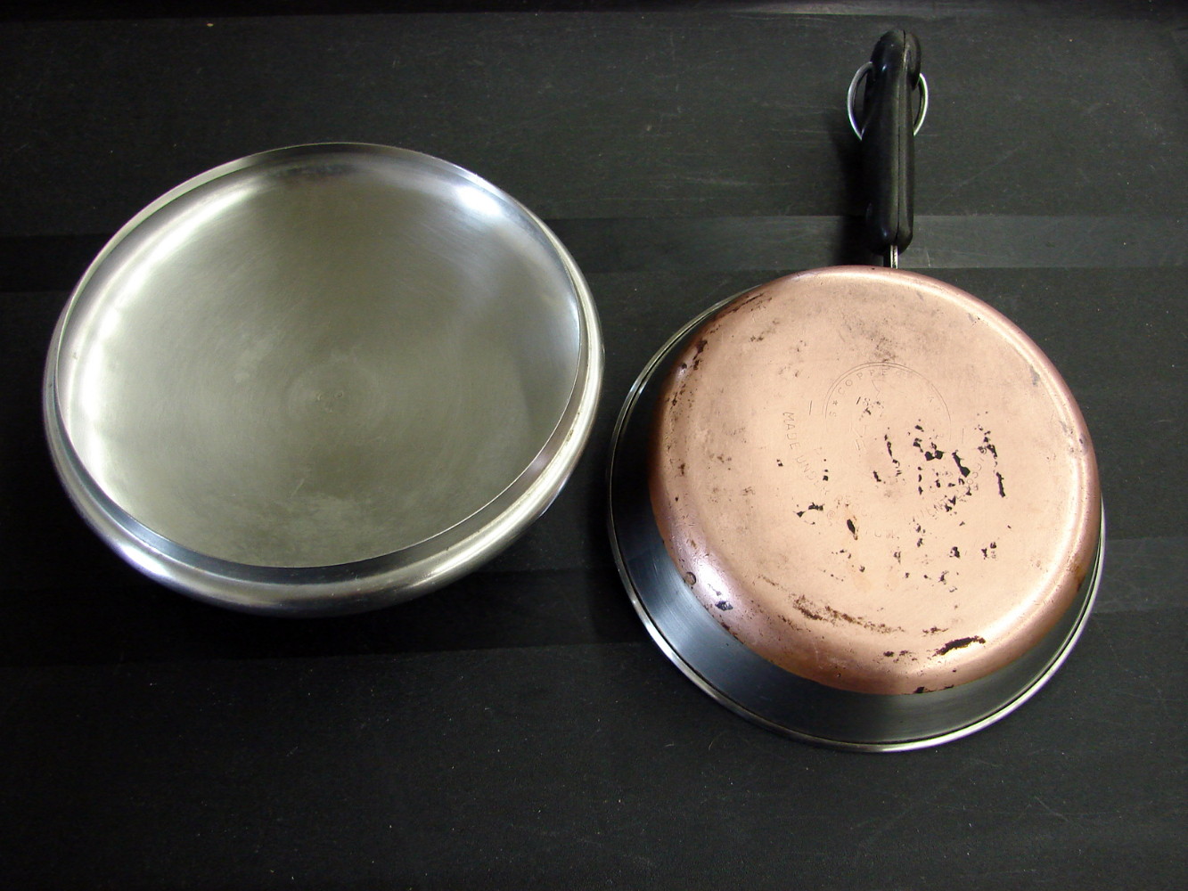 Vintage Copper Bottom Revere Ware 6" Skillet Frying Pan w/ Lid - Image 2
