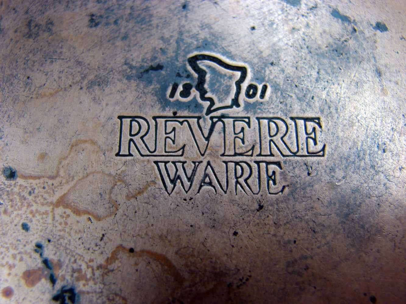 Vintage Copper Bottom Revere Ware 9 1/4" Skillet Frying Pan No Lid - Image 3