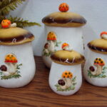 1978 Sears Roebuck Merry Mushroom Canister Set/4 Japan - Image 2