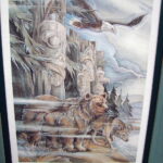 The Three Watchmen Native American Indian Eagle Bear Wolf Bergsma 5 x 7 Print
