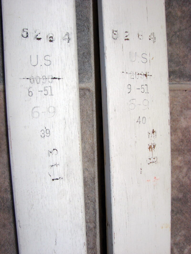 Vintage CA Lund Wood Snow Skis WWII 10th Mountain Division 1951 NOS Unmounted, Moose-R-Us.Com Log Cabin Decor