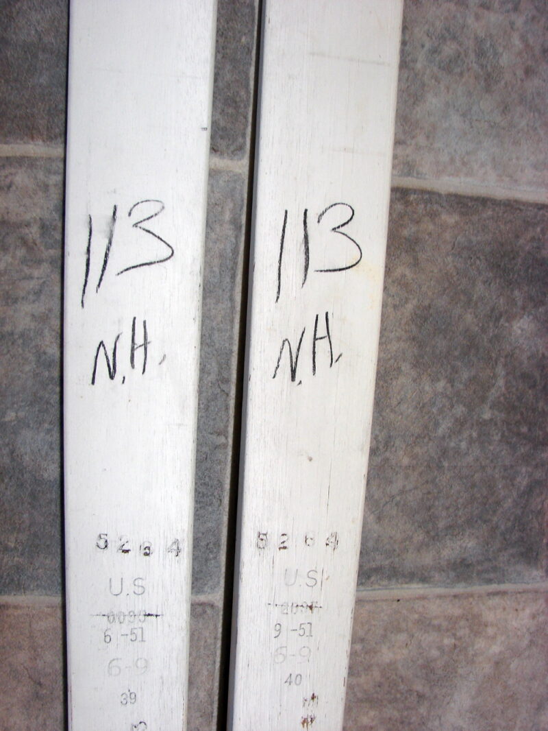 Vintage CA Lund Wood Snow Skis WWII 10th Mountain Division 1951 NOS Unmounted, Moose-R-Us.Com Log Cabin Decor