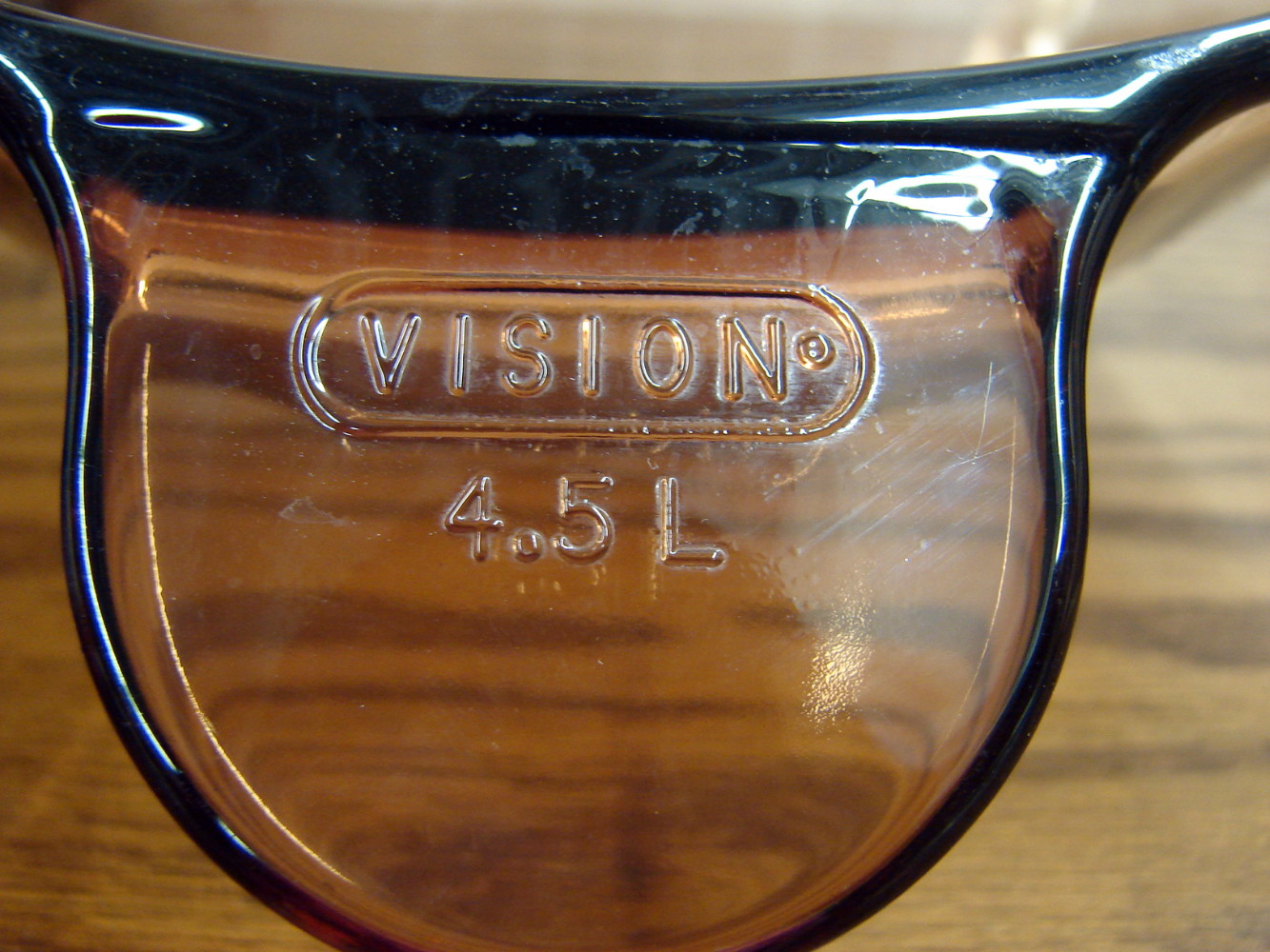 Vintage PYREX Amber Brown Visions 4.5 Liter Dutch Oven Stock Pot w/ Matching PYREX Lid - Image 2