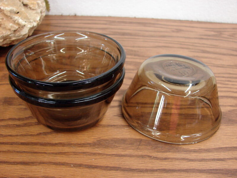 Vintage Anchor Hocking USA Clear Smoke Custard Cup 6 Oz., Moose-R-Us.Com Log Cabin Decor