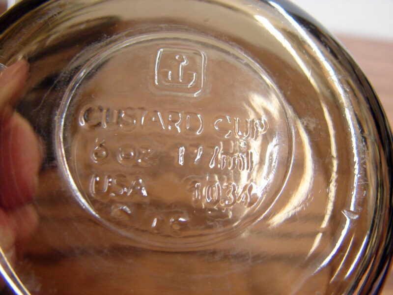 Vintage Anchor Hocking USA Clear Smoke Custard Cup 6 Oz., Moose-R-Us.Com Log Cabin Decor