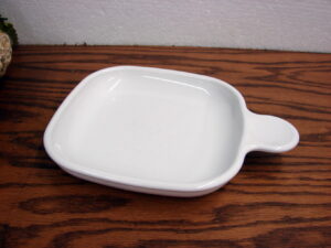 Set/3 Vintage Corning Ware White P-185 Sandwich Snack Trays 6" Square