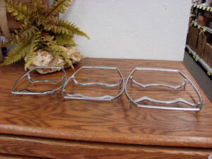 Vintage Corning USA Anchor Hocking Detachable Handle Chrome Cradle Trivet