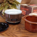 Vintage Rival Crock-ette 1 Quart Stoneware Slow Cooker Dips Cookbook in Box - Image 3