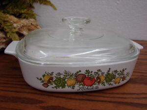 Vintage Corning Ware Spice of Life 1.4 Liter Casserole A-8 w/ PYREX Glass Lid