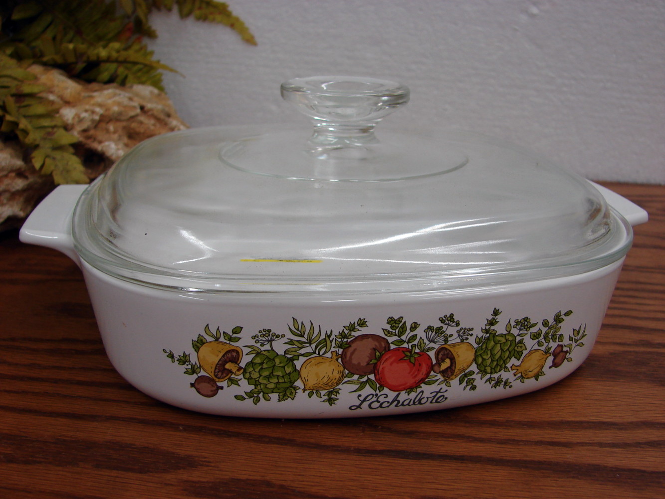 VINTAGE Corning Ware Spice of Life Casserole Dish Pyrex Lid Electric Skillet