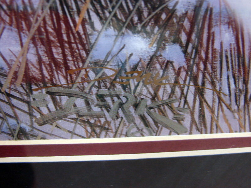 Derk Hansen Framed Winter Song Northern Cardinal Snowy Pine Bough Artwork, Moose-R-Us.Com Log Cabin Decor