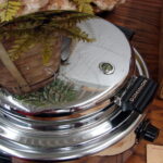Vintage Round Chrome Dominion Waffle Maker Baker w/ Original Box Recipes - Image 3