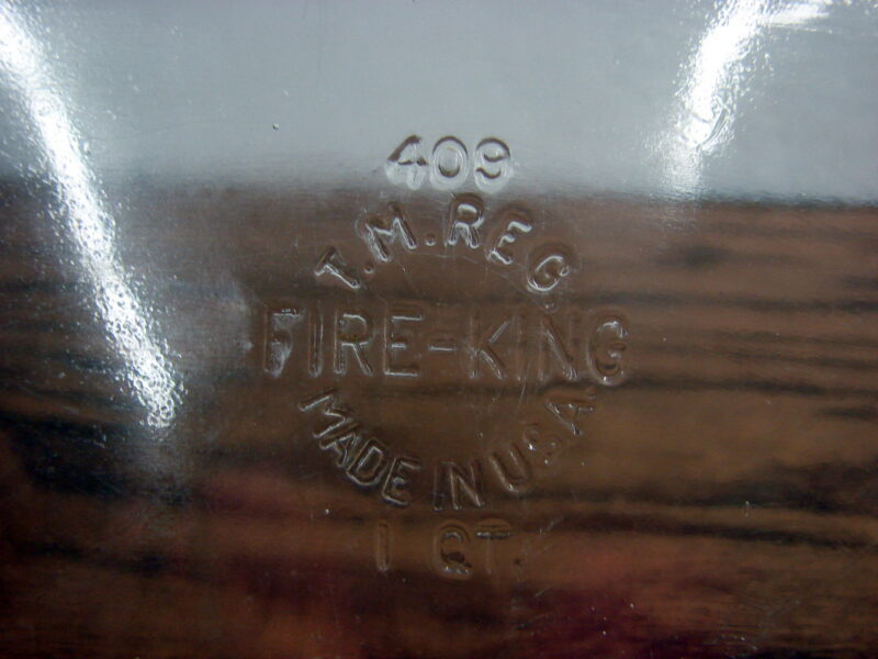 Vintage Fire King Clear Glass 409 1 Quart Bread Loaf Pan Baking, Moose-R-Us.Com Log Cabin Decor