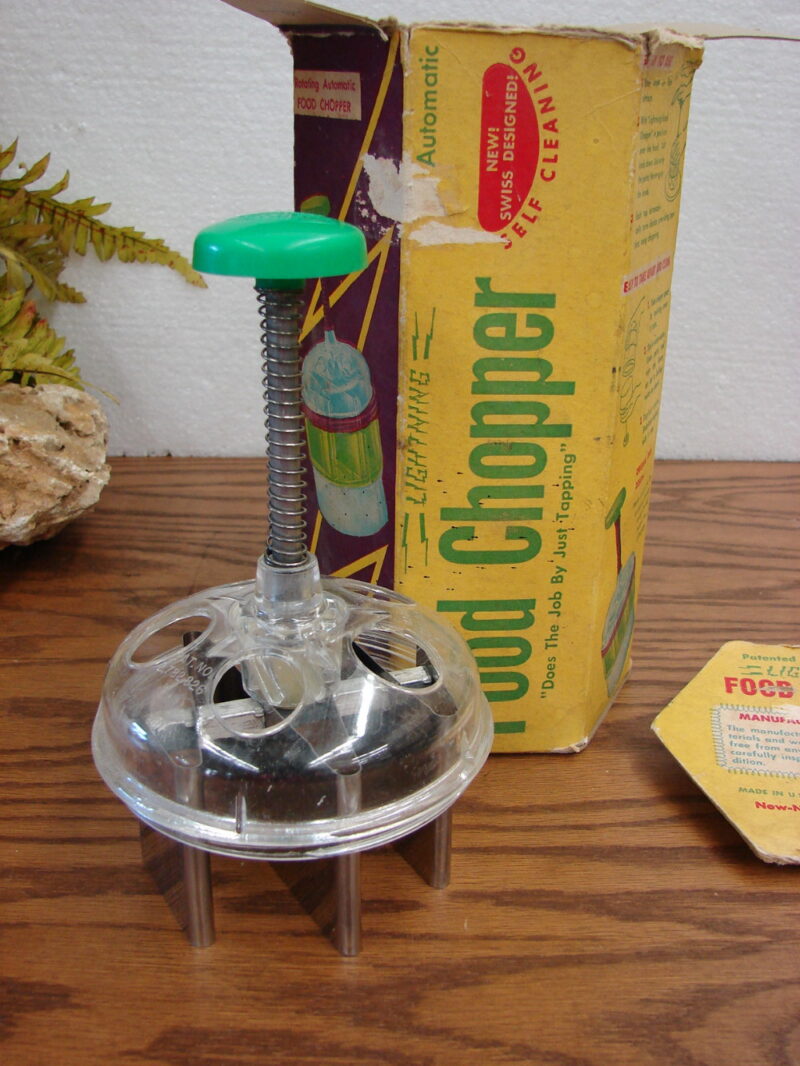 Vintage Swiss Design Self Cleaning Food Chopper w/ Box Blitzhacker, Moose-R-Us.Com Log Cabin Decor
