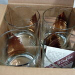 Georges Briard Set/4 14 oz Gold Tree Double Old Fashion Glasses NIB - Image 3