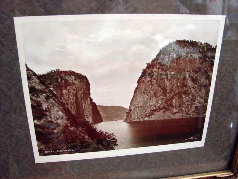 Antique Eneret Mittet &#038; Co Vintage Framed Silver Print Norge Mountains Norway, Moose-R-Us.Com Log Cabin Decor
