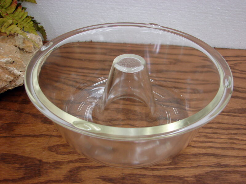 Vintage Clear Glass Glasbake Heavy Duty Bundt Cake Round Angel Food, Moose-R-Us.Com Log Cabin Decor