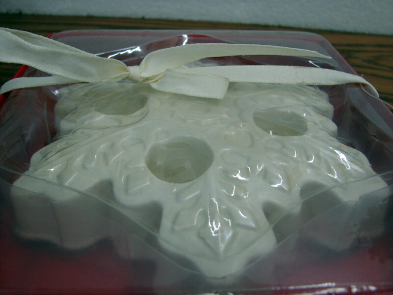 Vintage Hallmark Ivory Porcelain Advent Candle Holder NIB, Moose-R-Us.Com Log Cabin Decor