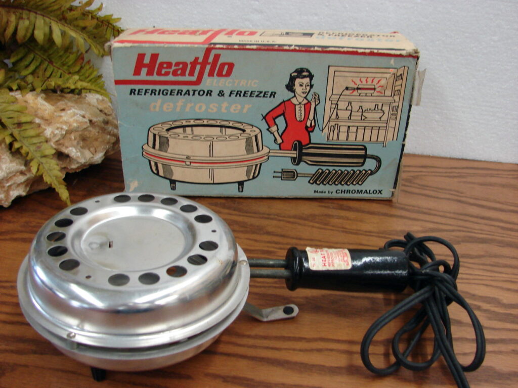 Vintage Electric Heatflo Defroster for Refrigerator and Freezer Box Log Cabin Decor