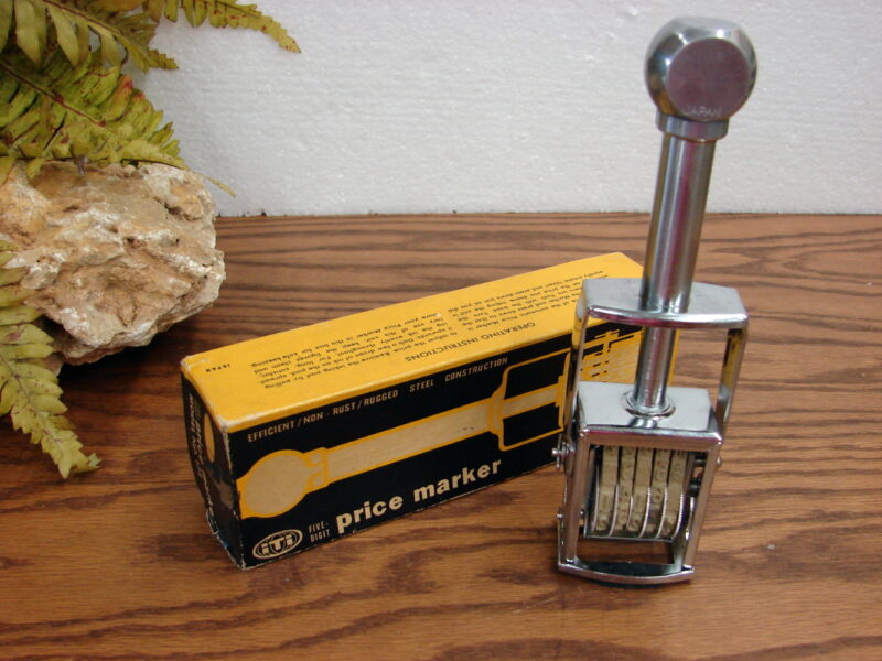 Vintage ITI 5 Digit Price Marker Model 172 w/ Box, Moose-R-Us.Com Log Cabin Decor