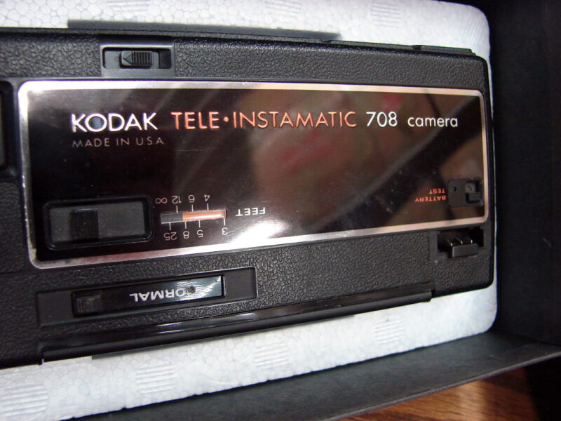 Vintage Kodak Tele-Instamatic 708 w/ Box Ektron Flash Assembly w/ Box, Moose-R-Us.Com Log Cabin Decor