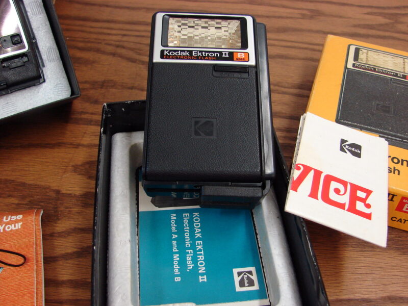 Vintage Kodak Tele-Instamatic 708 w/ Box Ektron Flash Assembly w/ Box, Moose-R-Us.Com Log Cabin Decor