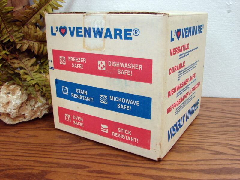 Vintage NIB Amber Vision L&#8217;Ovenware 22 Piece Cookware Casserole Storage Loaf Pie Cookbook, Moose-R-Us.Com Log Cabin Decor