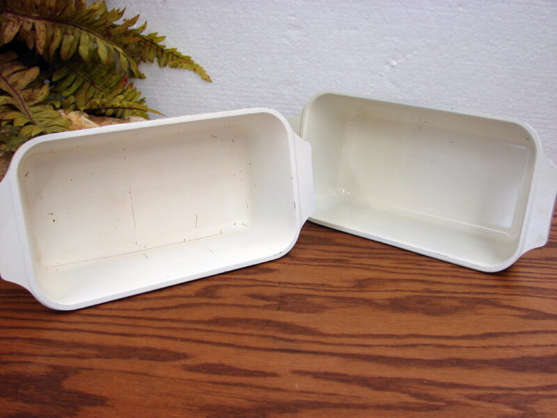 Set/2 Vintage Nordic Ware Bread n Boards Bread Loaf Pan Yellow and White, Moose-R-Us.Com Log Cabin Decor