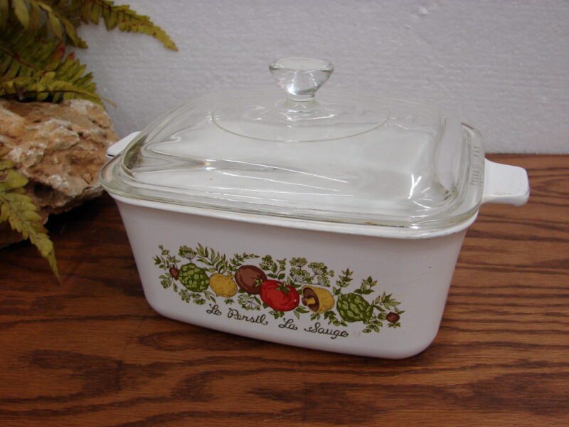 Vintage Retro Corning Ware Spice of Life L&#8217;Echalote La Marjolaine Le Romarin La Sauge, Moose-R-Us.Com Log Cabin Decor