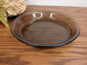 Vintage PYREX Clear Brown Smoke Amber #209 Pie Plate 9"