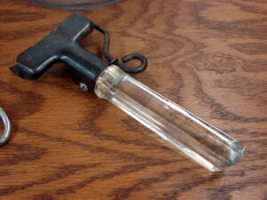 Vintage PYREX Flameware Glass Pan Replacement Interchangeable Detachable Glass Handle Only