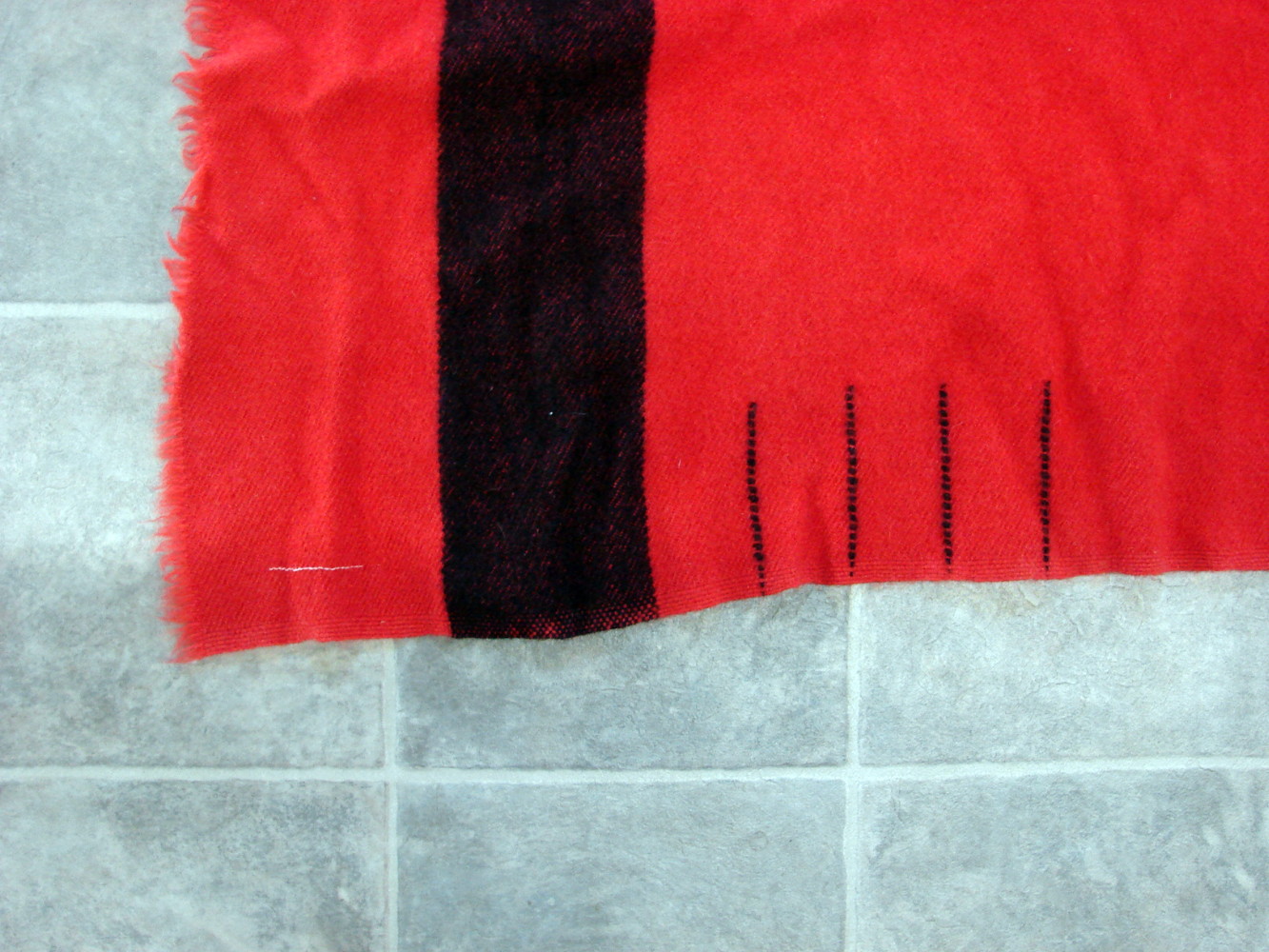 Vintage Hudson Bay Wool Red with Black Stripe 4 Point Blanket - Moose-R ...