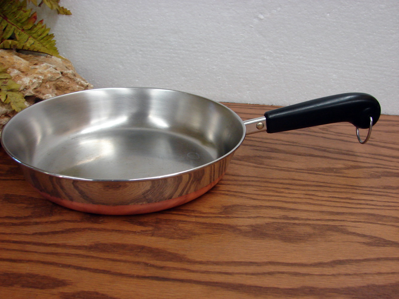 Vintage Copper Bottom Revere Ware 9 1/4" Skillet Frying Pan No Lid - Image 6