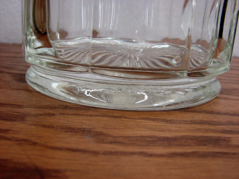Vintage MCM Thick Heavy Clear Glass Water Beer Milk Pitcher Panel Starburst, Moose-R-Us.Com Log Cabin Decor