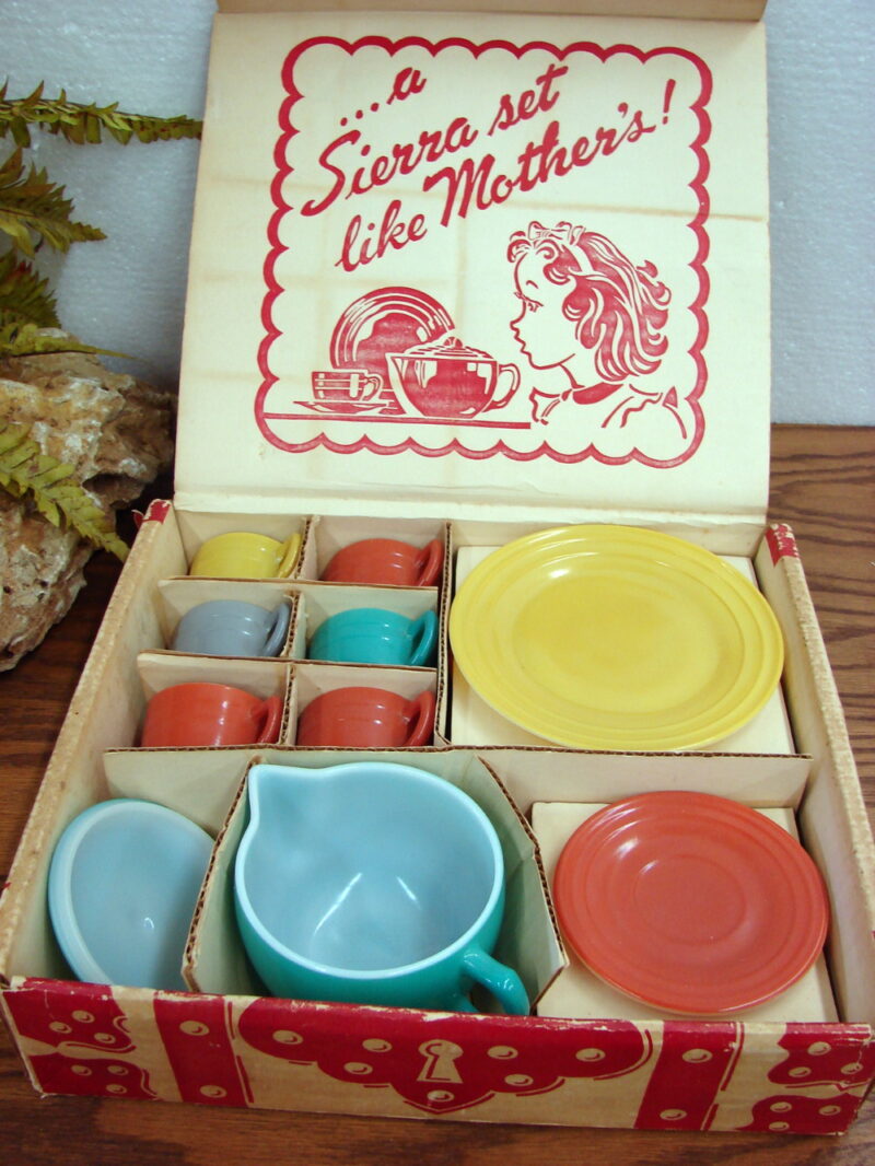 Vintage Akro Agate Sierra Set Doric Pansy Depression Glass Toy Play Set USA, Moose-R-Us.Com Log Cabin Decor