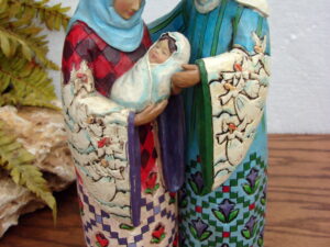 Jim Shore Blessed Family w/ Box Mary Joseph Jesus Gorgeous Detail