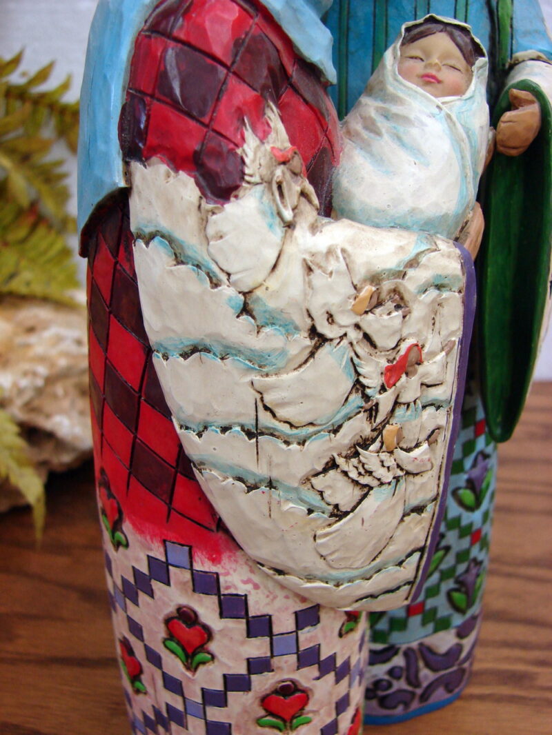 Jim Shore Blessed Family w/ Box Mary Joseph Jesus Gorgeous Detail, Moose-R-Us.Com Log Cabin Decor