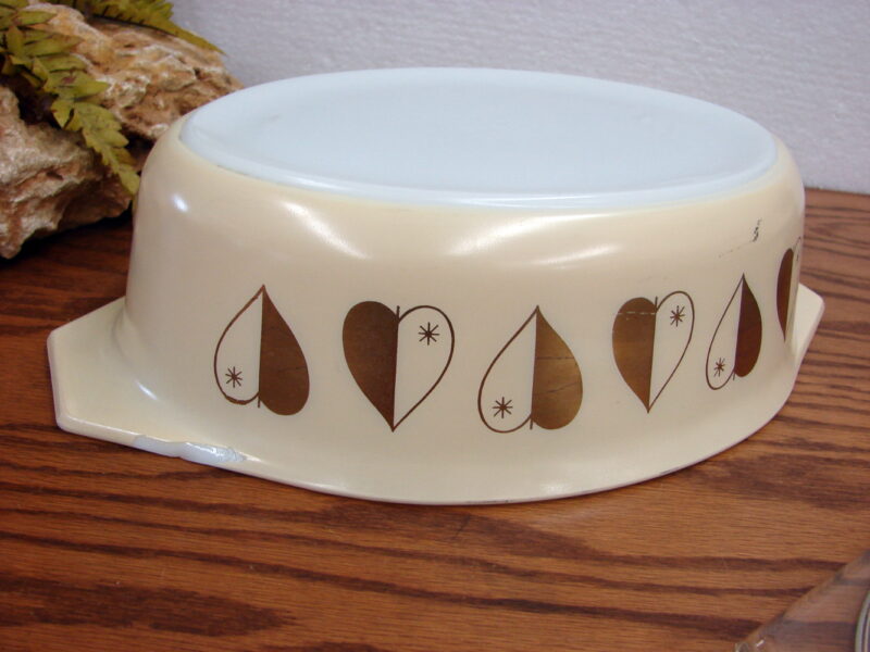 Vintage PYREX Gold Golden Branch Bouquet Acorn Kitchen Accessories Casserole, Moose-R-Us.Com Log Cabin Decor