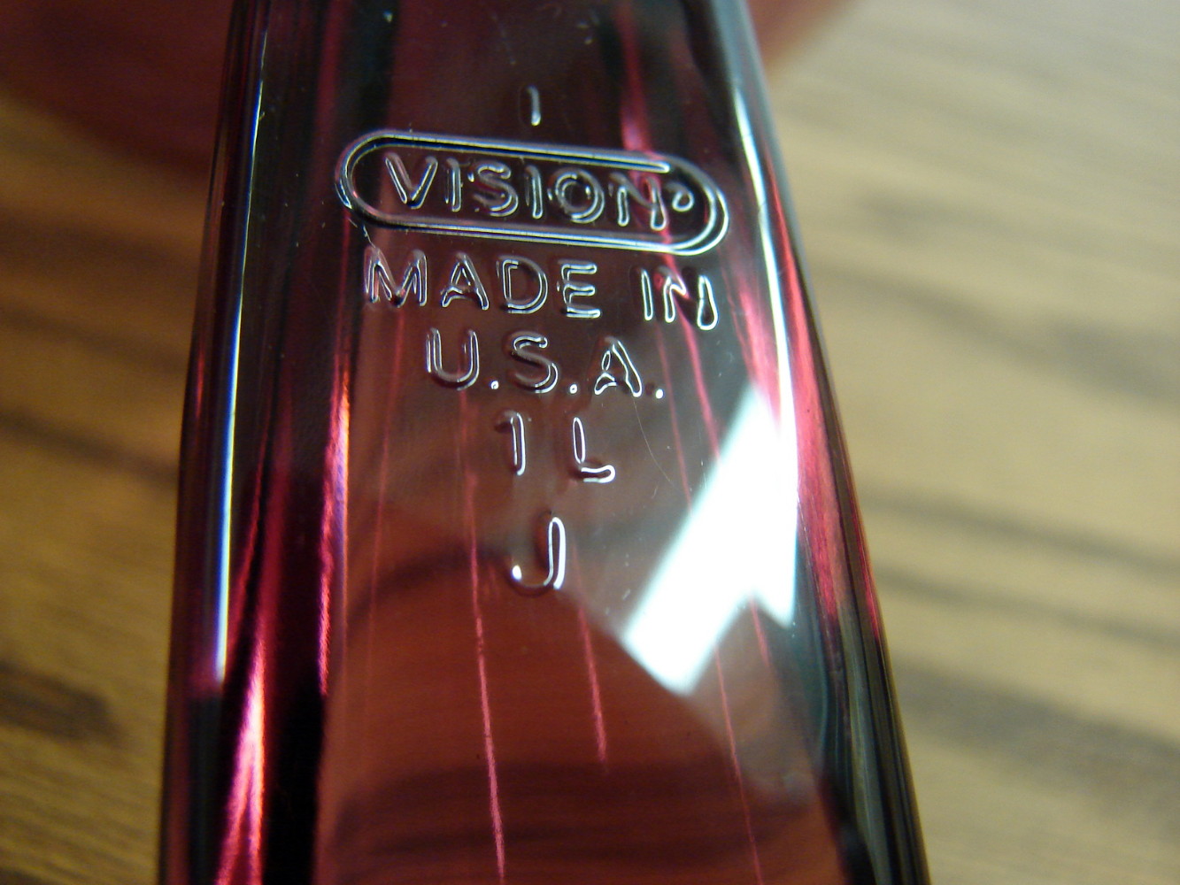 Vintage PYREX Glass Visions Cranberry 1 Liter Spout Sauce Pan w/ PYREX Glass Lid - Image 2