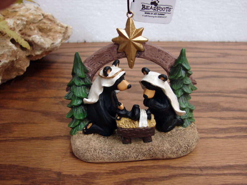 New Big Sky Carvers Bearfoots Bears Jeff Fleming Beartivity Ornament, Moose-R-Us.Com Log Cabin Decor