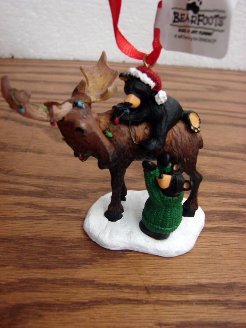 New Big Sky Carvers Bearfoots Bears Jeff Fleming Moose and Friends Ornament, Moose-R-Us.Com Log Cabin Decor