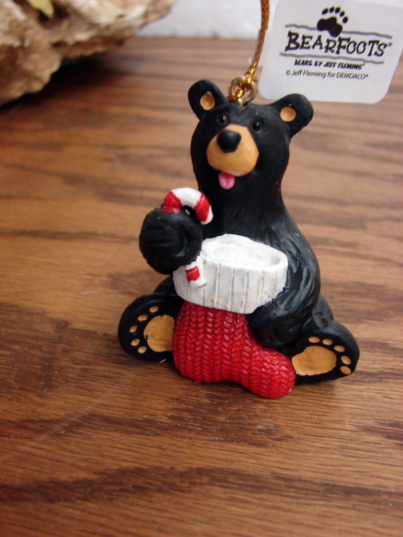 New Big Sky Carvers Bearfoots Bears Jeff Fleming Taste of Christmas Ornament, Moose-R-Us.Com Log Cabin Decor