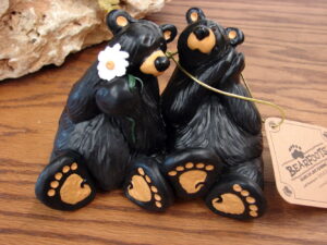 New Big Sky Carvers Bearfoots Bears Jeff Fleming Shy Bears Couple Figurine