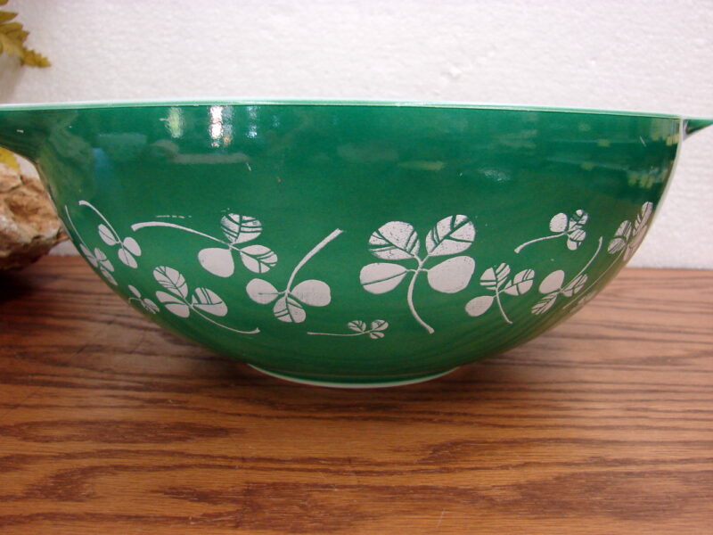 Vintage PYREX JAJ Emerald Green Clover Salad Set Original Bracket 1960&#8217;s, Moose-R-Us.Com Log Cabin Decor