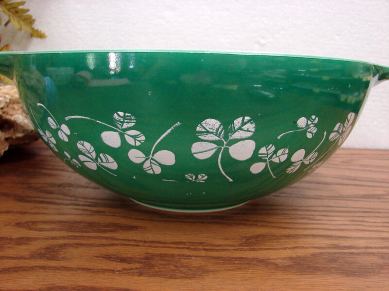 Vintage PYREX JAJ Emerald Green Clover Salad Set Original Bracket 1960&#8217;s, Moose-R-Us.Com Log Cabin Decor