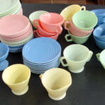 Vintage Hazel Atlas Moderntone 1940's Depression Glass Dinnerware