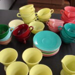 Vintage Hazel Atlas Moderntone 1940's Depression Glass Dinnerware - Image 2