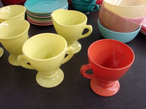 3 Sugar and Creamer Vintage Hazel Atlas Moderntone 1940’s Collection