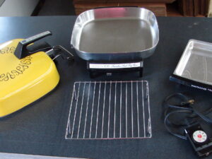 Vintage Hoover Electric Fry Pan Chicken Fryer Broiler Stainless Steel Complete