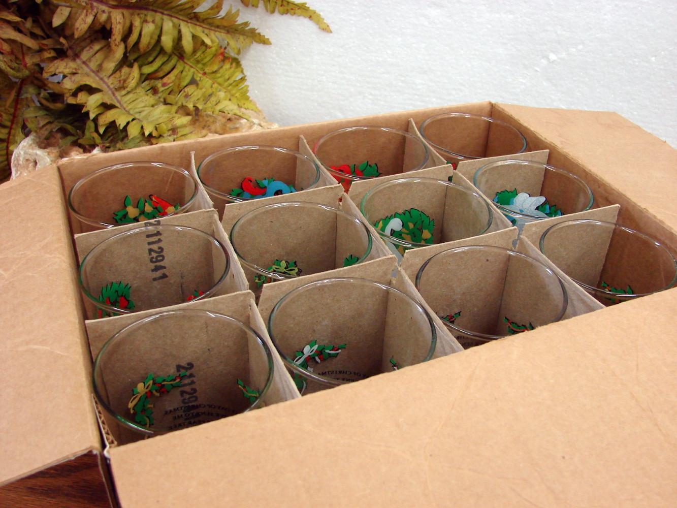 Vintage Indiana Glass Complete Set 12 Days of Christmas Glasses NIB - Image 6